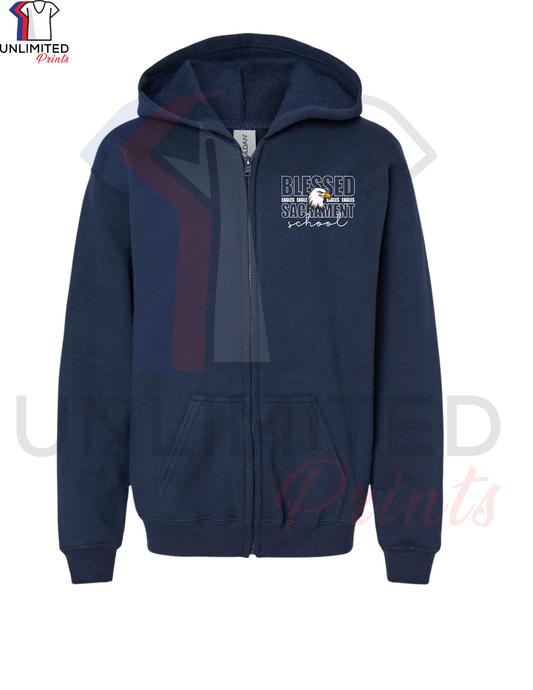 Blessed Sacrament Cotton Zipper Jacket with hoodie