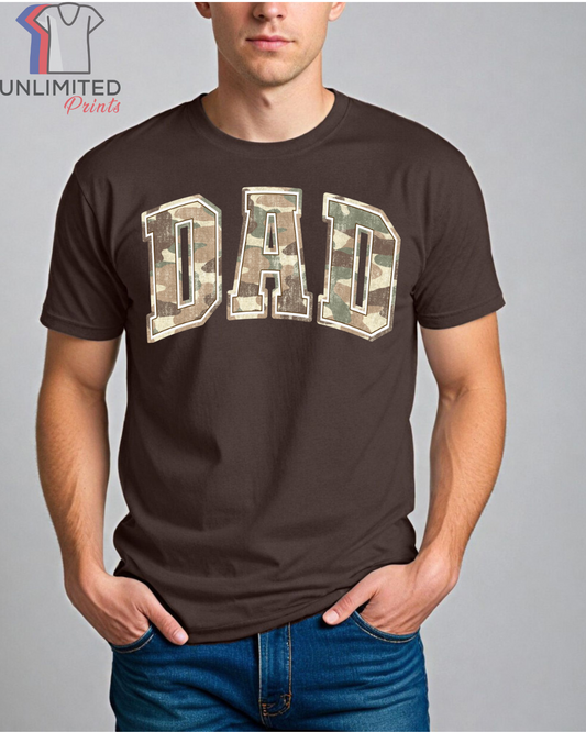 DAD Camo Soft Style Cotton T-Shirt