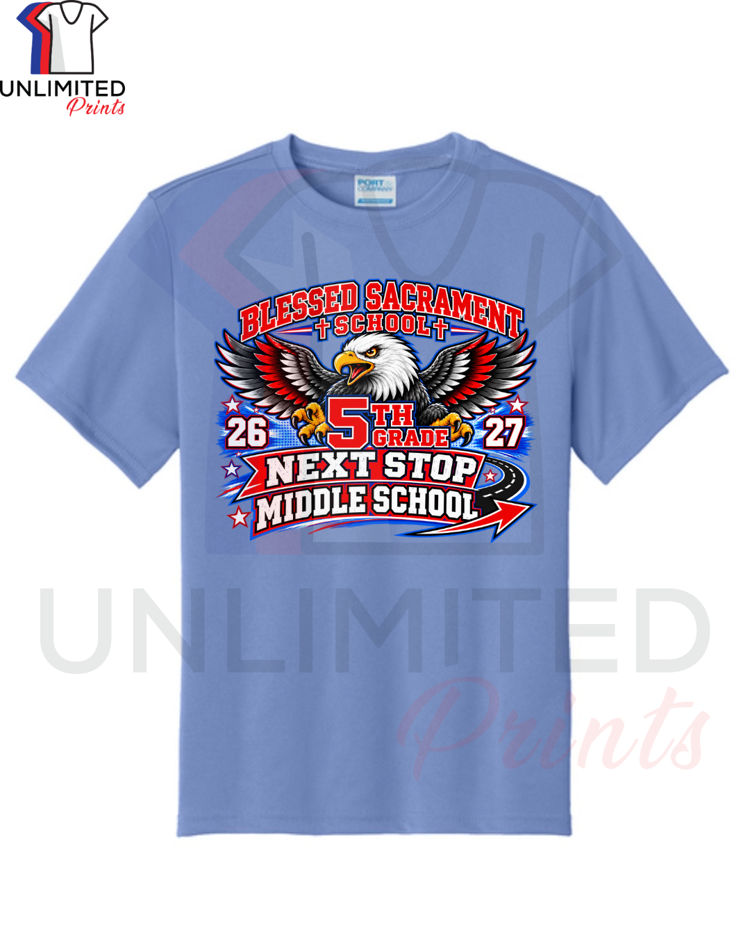 5th Grade Dri-Fit C.Blue Spirit Shirt