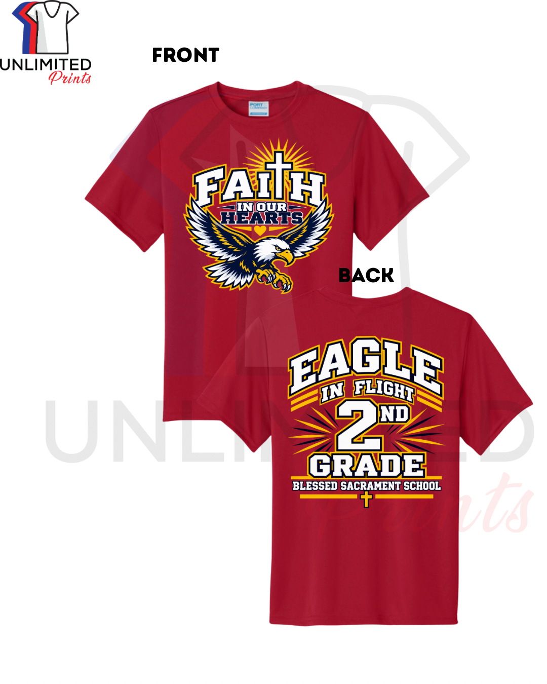 2nd Grade Dri-Fit  Red Spirit Shirt