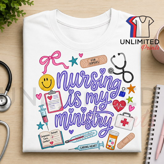 Nursing is my Ministry White Softstyle Cotton Shirt NUR09