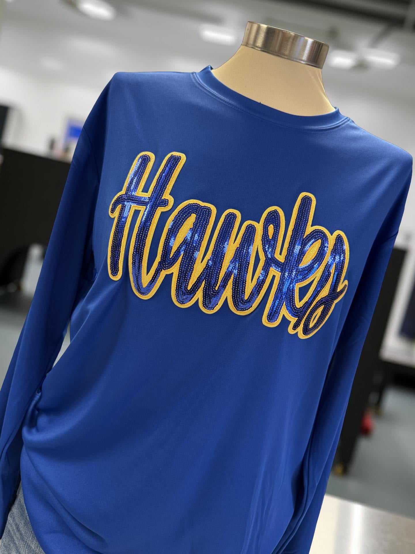 Hawks Glitter /Sequin Patch