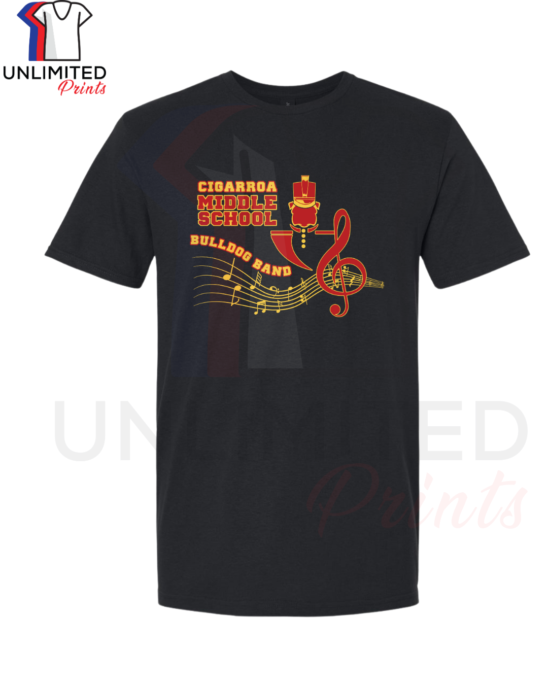 Cigarroa 6th GRADE Black Band Spirit Shirt