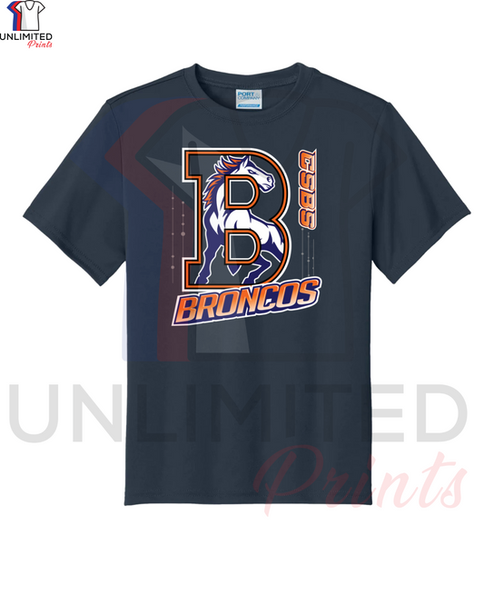 CSBS Broncos Navy Dir-fit Short Sleeve Shirt