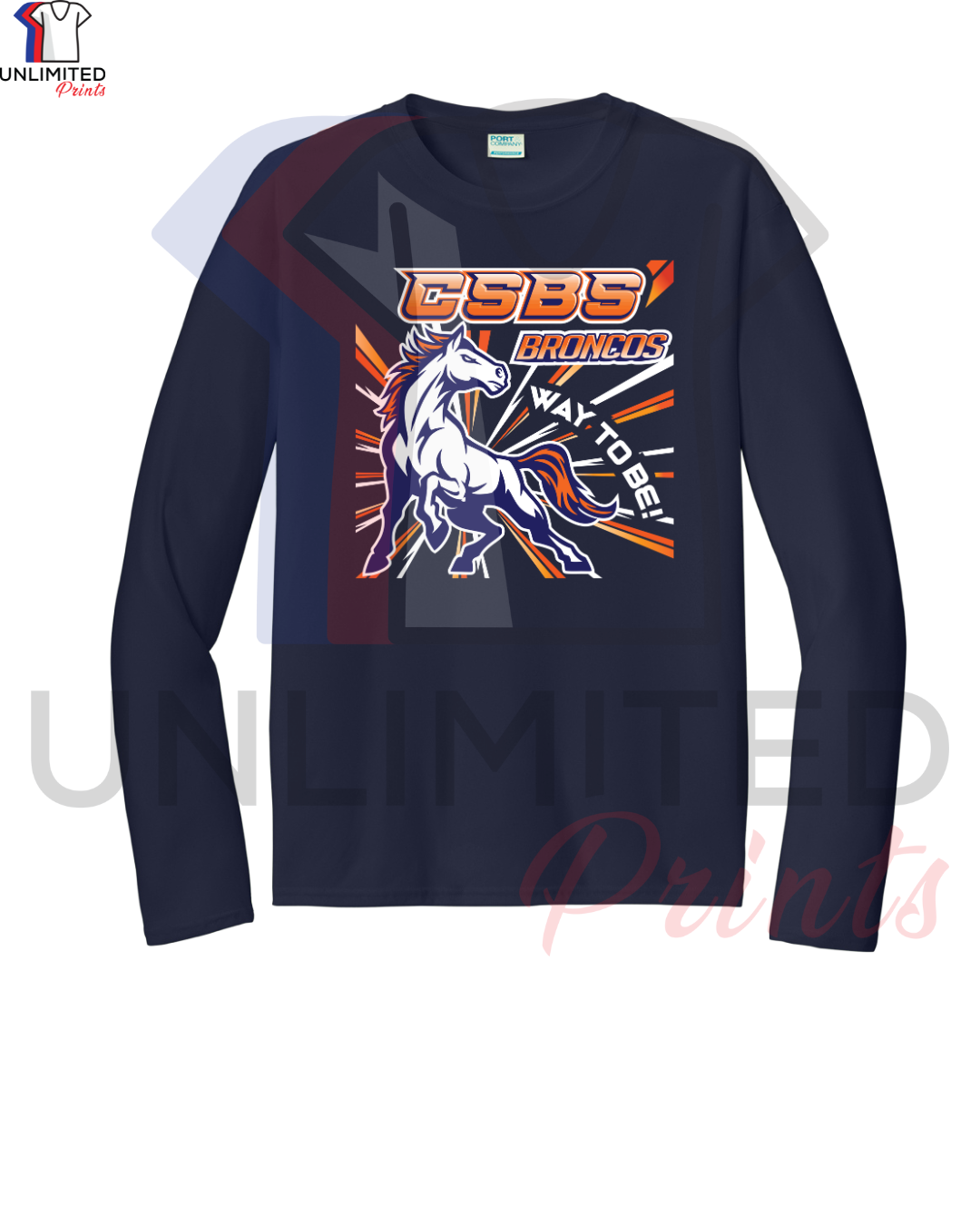 CSBS Way to be Navy Long Sleeve Dri-Fit Shirt