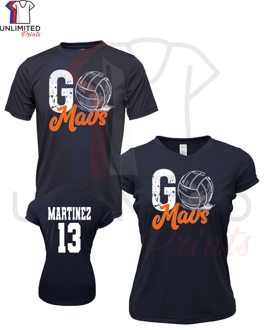 Go MAVS Volleyball Dri-fit Shirt