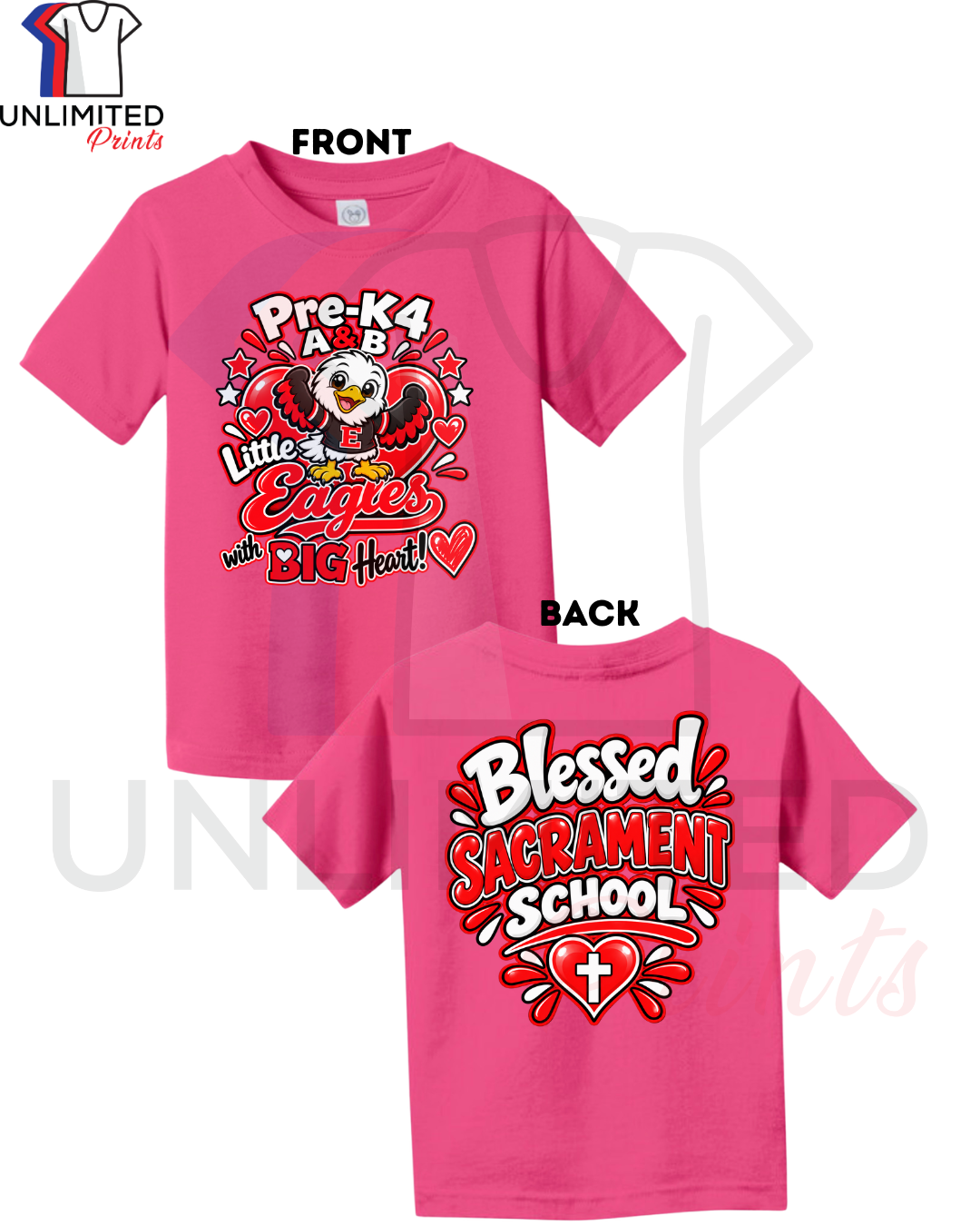 Pre-K4 Hot Pink Cotton Spirit Shirt