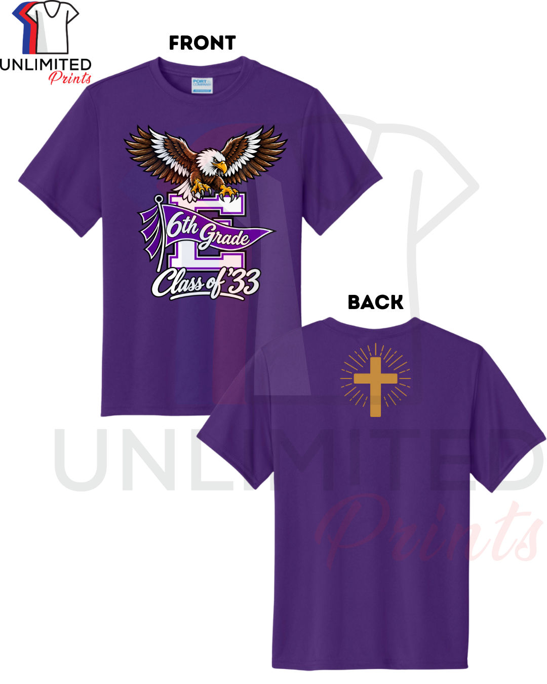 6th Grade Dri-Fit Purple Spirit Shirt