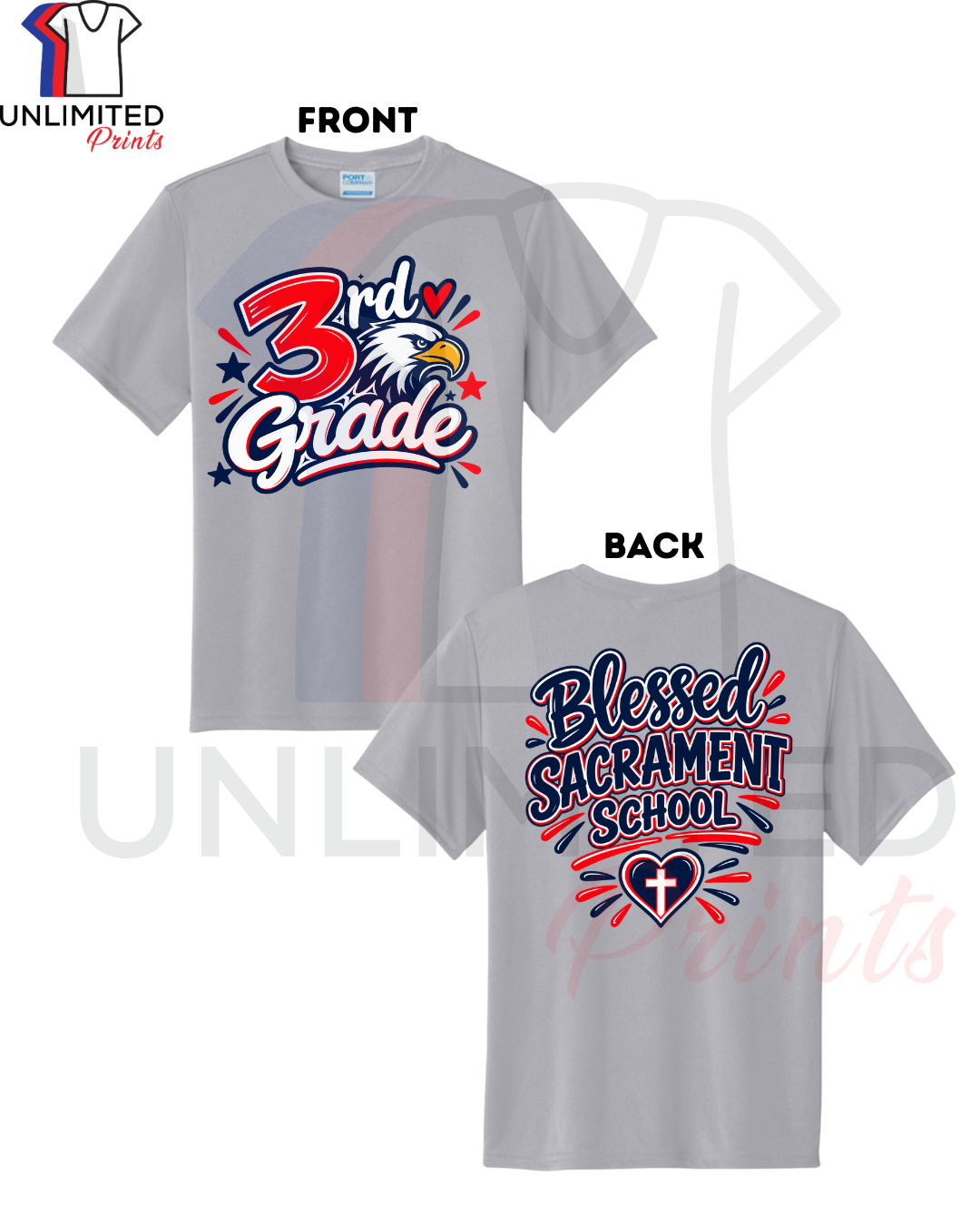 3rd Grade Dri-Fit Silver Spirit Shirt